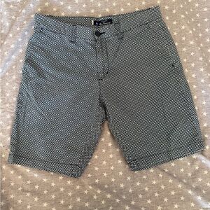 Ben Sherman geometric print shorts - size 32 - blue/white